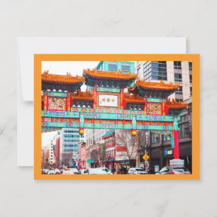 Cartão Postal Bairro chinês. Washington, DC, EUA