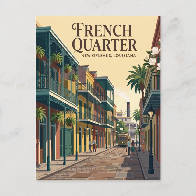 Cartão Postal Bairro Francês EUA (Frente)