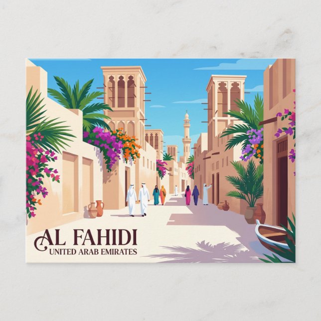 Cartão Postal Bairro Histórico de Al Fahidi (Frente)