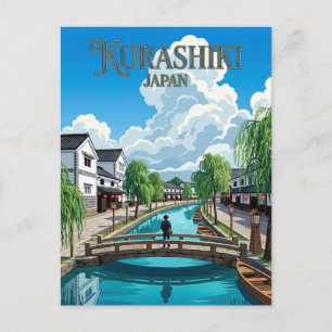 Cartão Postal Bairro Histórico de Kurashiki Bikan Japão
