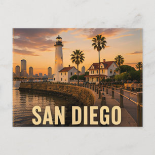 Cartão Postal Bairros Costeiros de San Diego Califórnia EUA 🌊
