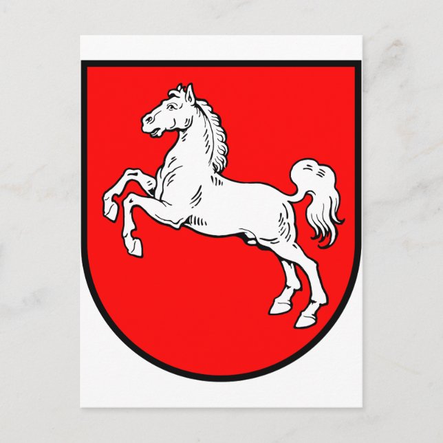 Cartão Postal Baixa-Saxônia brasão (Frente)