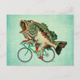 Cartão Postal Baixo-borda cavando uma bicicleta