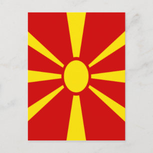 Cartão Postal Baixo custo! Bandeira da Macedônia