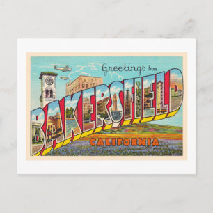 Cartão Postal Bakersfield California CA - Letra grande