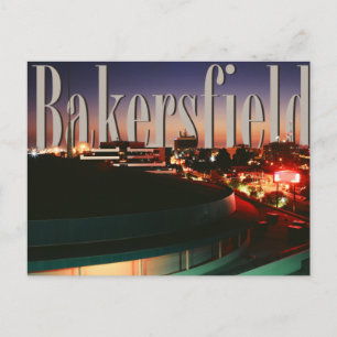 Cartão Postal Bakersfield Skyline com Bakersfield no Céu