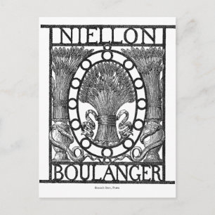 Cartão Postal Bakery Francês