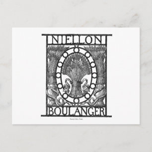 Cartão Postal Bakery Francês