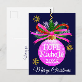 Cartão Postal Balança de Fita Rosa