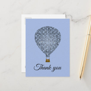 Cartão Postal Balão Ar Quente de Apreciação do Funcionário Obrig