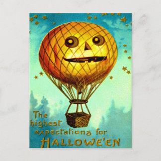 Cartão Postal Balão de Ar Jack O' Lantern