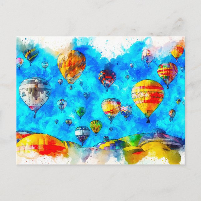 Cartão Postal Balão de ar quente (Frente)