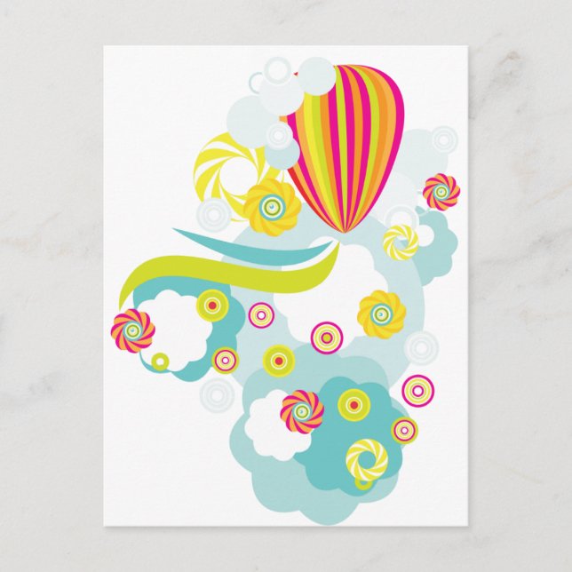 Cartão Postal Balão de ar quente (Frente)
