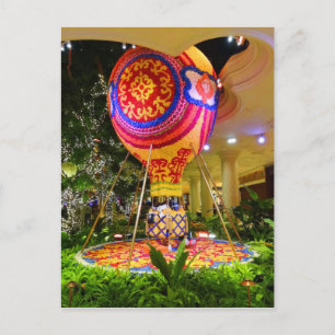 Cartão Postal Balão de Ar Quente Floral Wynn Las Vegas #2 Cart
