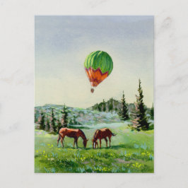Cartão Postal BALÃO DE AR QUENTE por SHARON SHARPE