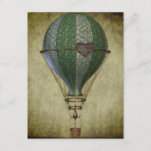 Cartão Postal Balão de Ar Quente Steampunk II