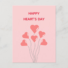 CARTÃO POSTAL BALÃO DE CORAÇÕES