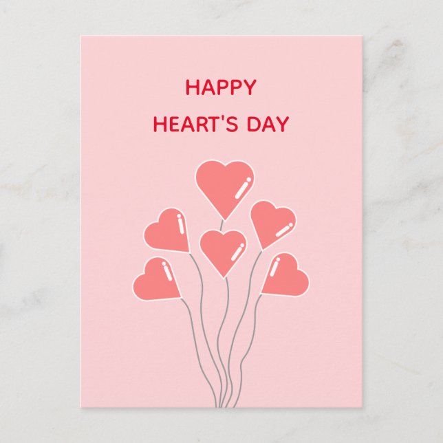 CARTÃO POSTAL BALÃO DE CORAÇÕES (Frente)