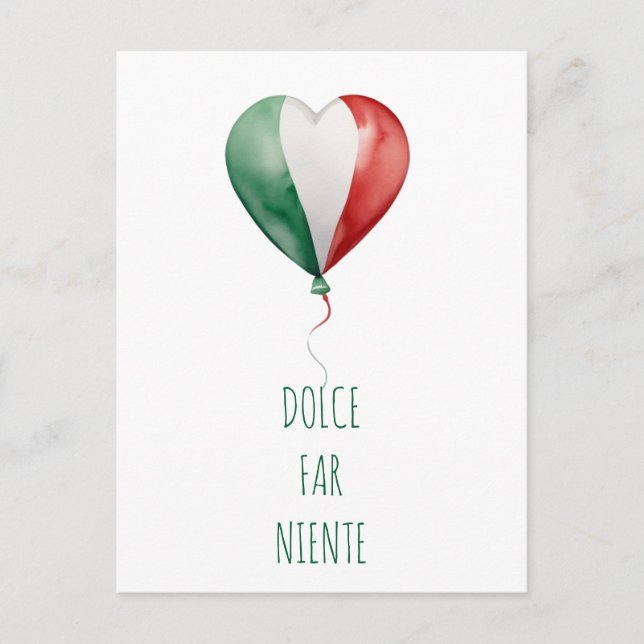 Cartão Postal Balão Italiano Dolce Far Niente (Frente)