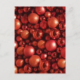 Cartão Postal Balas Vermelhas de decoração de Natal