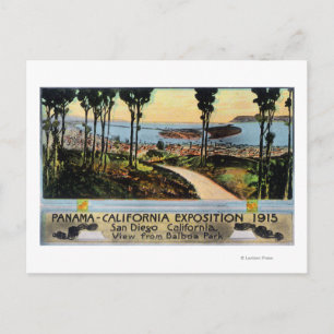 Cartão Postal Balboa Park View of City, Panamá-CA Expo