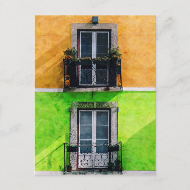 Cartão Postal Balcões de Apartamento Vintage (Frente)