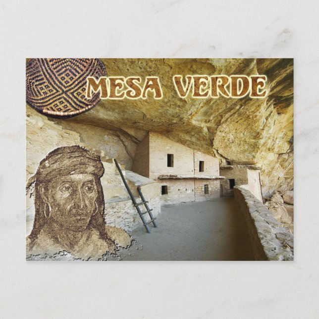 Cartão Postal Balcony House, Parque Nacional Mesa Verde, CO (Frente)