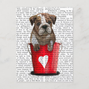 Cartão Postal Balde De Cachorro Do Amor Vermelho