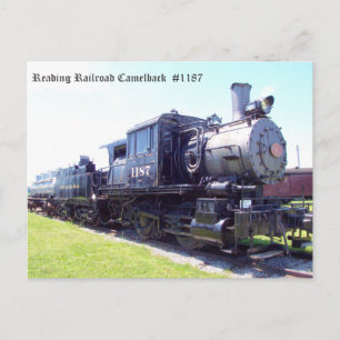 Cartão Postal Baldwin Built Reading Railroad Camelback #1187