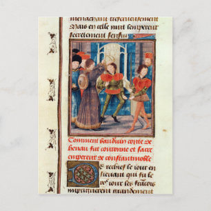Cartão Postal Baldwin I Sexto Conde de Hainaut coroado