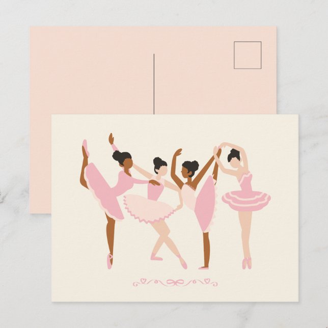 Cartão Postal Balé Ballerina (Frente/Verso)