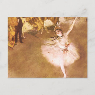 Cartão Postal Balé Dancer Degas Star Painting