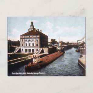 Cartão Postal Baleback no Sault - Vintage