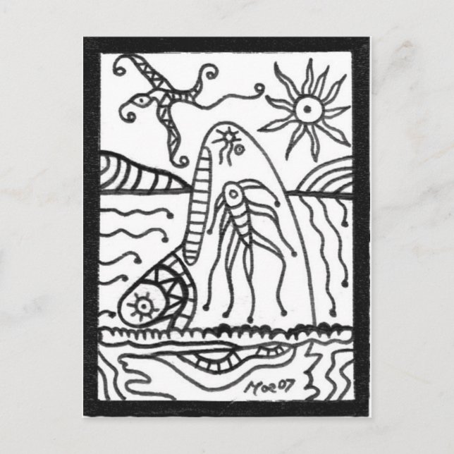 Cartão Postal baleia (Frente)