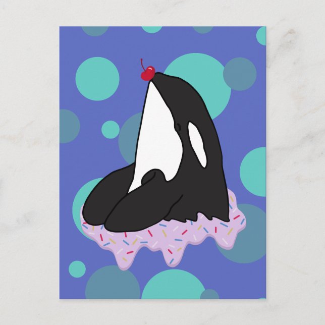 Cartão Postal Baleia Assassina Orca Personalizável  (Frente)
