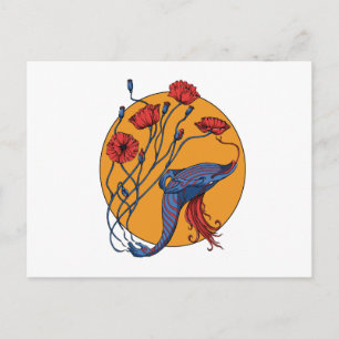 Cartão Postal Baleia Azul