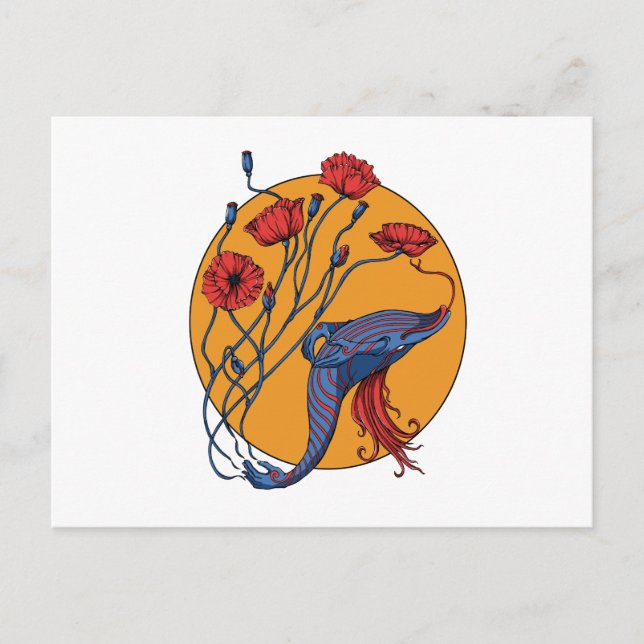 Cartão Postal Baleia Azul (Frente)