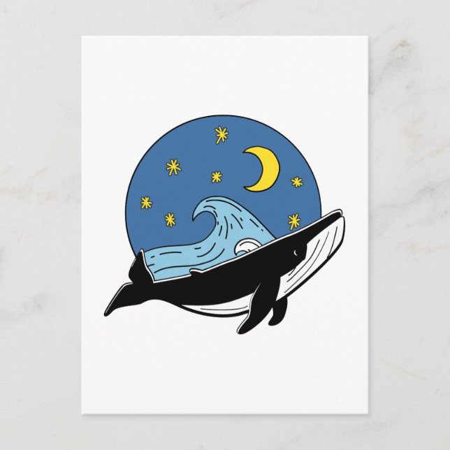 Cartão Postal Baleia Celestial (Frente)