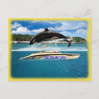 Cartão Postal Baleia de praia das Filipinas