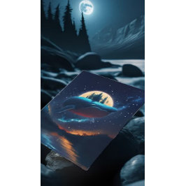 Cartão Postal Baleia-jubarte voadora Florestas estais no mar