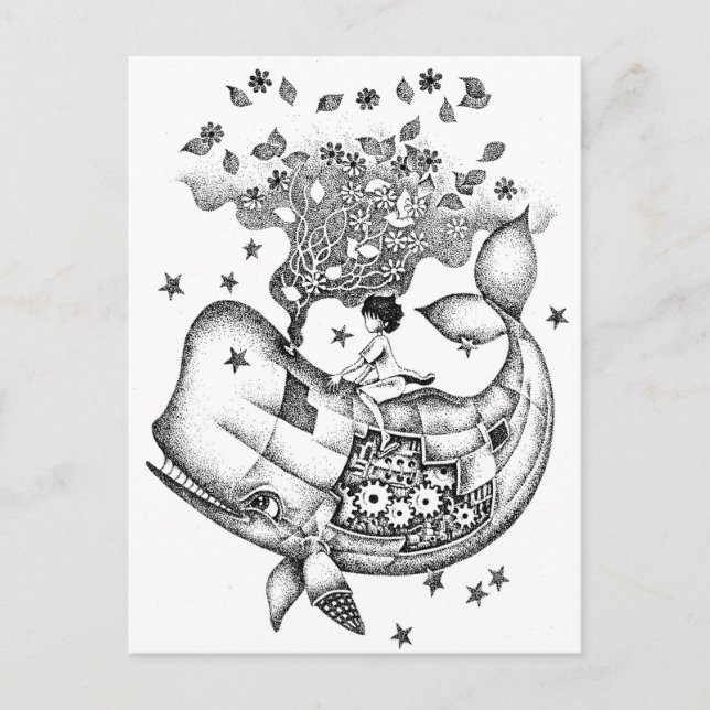 Cartão Postal Baleia mecânica (Frente)