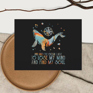 Cartão Postal Baleia No Oceano Eu Moro Para Perder Meu Mar De Me