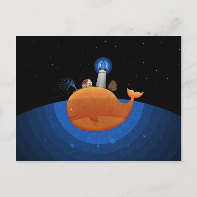 Cartão Postal Baleia (Noite) (Frente)