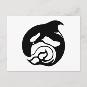 Cartão Postal baleia orca