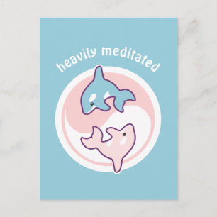 Cartão Postal Baleia Orca Cuta Yin Yang