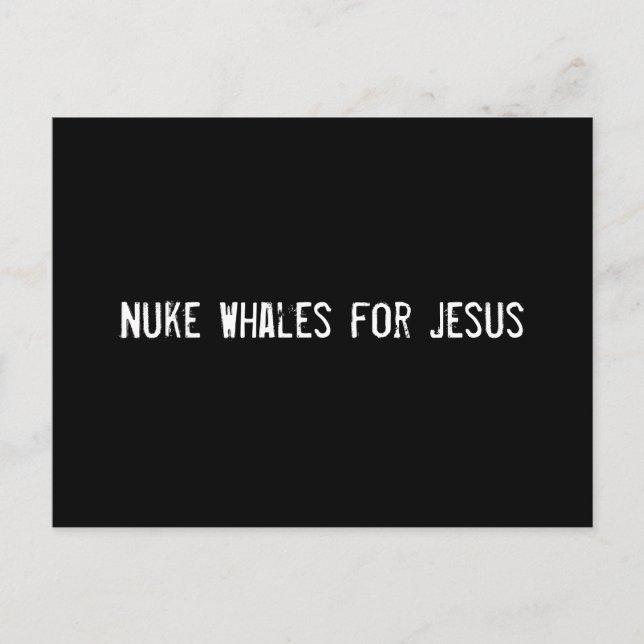 Cartão Postal Baleias Nuke para Jesus (Frente)