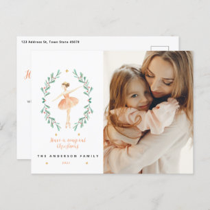 Cartão Postal Balerina botânica 1 foto de Natal