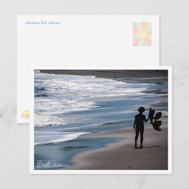 Cartão Postal Bali Beach Kite Festival – Travel Postcard (Frente/Verso)