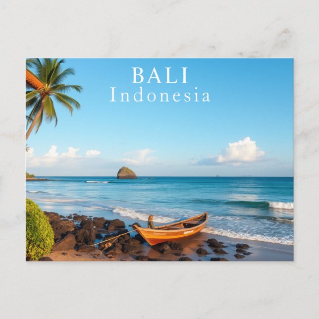 Cartão Postal Bali, Indonésia - Fotografia Tropical Viagem (Frente)
