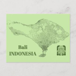 Cartão Postal Bali Map